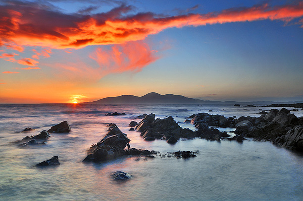 Sunset over the Mourne Mountains